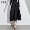 艾尚臣黑色法式赫本风气质半身裙a字长裙中长款显瘦裙子垂坠感 商品缩略图1