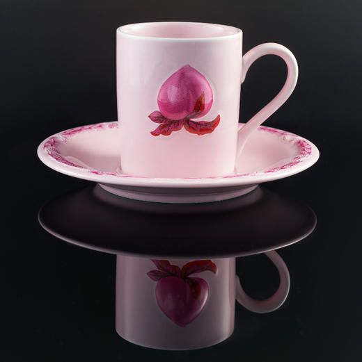 喜行乐/福禄桃咖啡杯碟组合 粉 商品图0