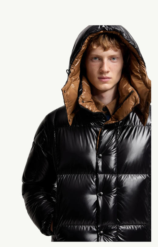 M0nc1er p@rana男士黑金漆面连帽短款羽绒服 YR181 商品图1