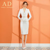 AD春季时尚白色名媛小香风荷叶边西装套装职场正装气质职业女套装 商品缩略图1