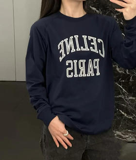 赛琳 25秋冬新款 字母植绒蓝色卫衣（TM）