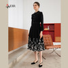 司歌提花端庄秋冬长袖女连衣裙复古优雅A901207X 商品缩略图1