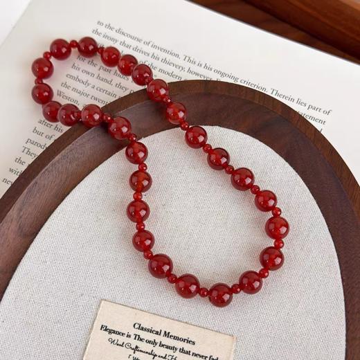 BAOFANDI宝梵迪 "许我耀眼"赵露思同款新年红天然玛瑙双层手串新中式超显白女款贵气好运精致手串BF 商品图1