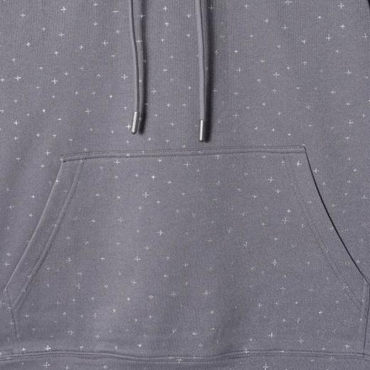 WY1248SDSA男士秋冬新款痞帅男装潮牌洒金满印十字印花抽绳连帽卫衣百搭 商品图3