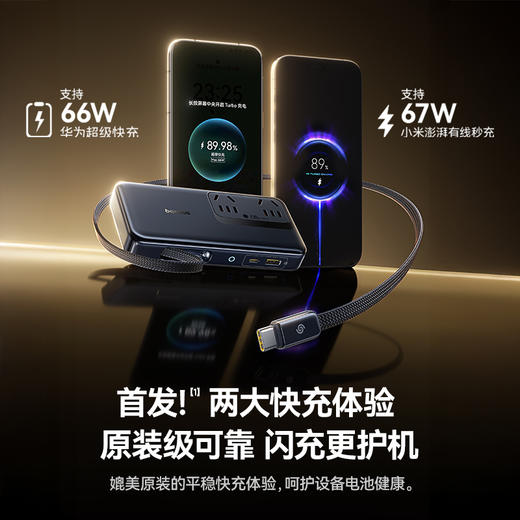 CN-倍思 EnerCore CD11 多合一充电站 2AC+1U+1C+伸缩线C 67W 中规 商品图1