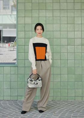 罗意威 25秋冬新款麻花撞色图案毛衣（TM）