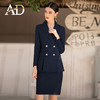 AD高端职业装气质女神范职场套装双排扣干练西服播音艺考服装套裙 商品缩略图0