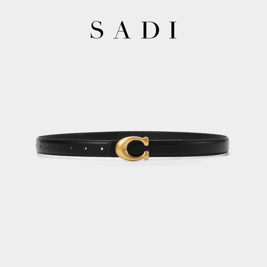 SADI萨迪 简约百搭女士C位皮带穿搭配饰光面扣细腰带AAP80176 商品图1