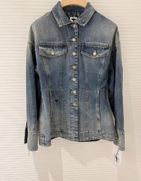 女款logo牛仔外套la010