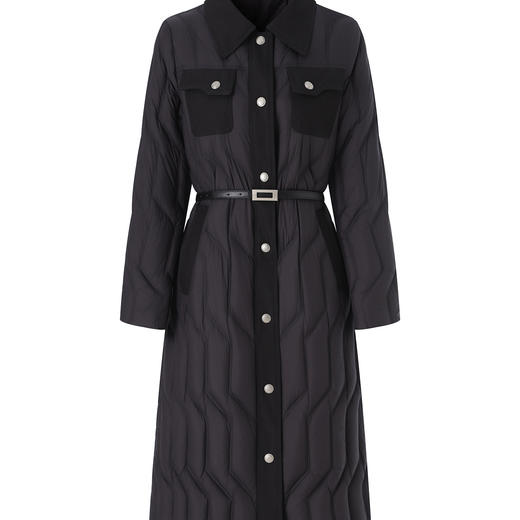 「高货wl」全新升级【铂金会员735/天猫999/差价264】(03349)洛诗琳轻奢90白鹅绒羽绒服2025冬季显瘦过膝长款保暖外套 商品图3