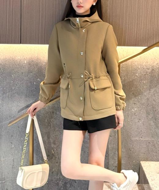 女款全棉连帽风衣外套zh010 商品图3