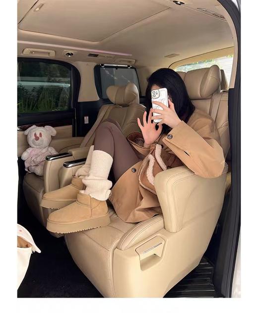 正品“星期六”冬季真皮真羊毛厚底雪地靴 商品图1