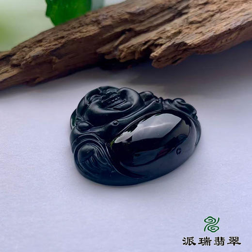 派瑞翡翠 翡翠佛 糯种 墨翠 商品图3