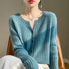 秋季针织衫长袖开衫 韩版气质圆领开衫毛衣外套 商品缩略图0