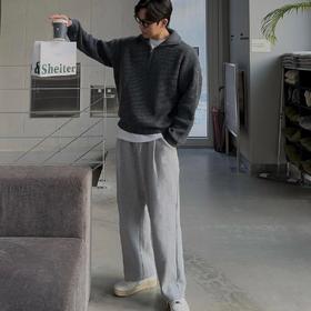 也外·男士虎头刺绣直筒卫裤 | 320克针织棉，触摸得到的「软糯秋天」，男女同款【4-8天发货】