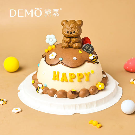 萌趣小熊·创意主题奶油蛋糕|Cute Little Bear 商品图0