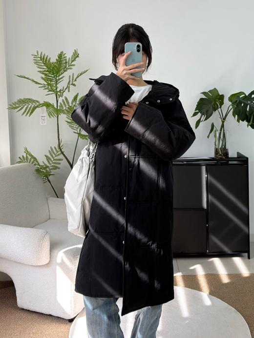 专柜实拍【90%绒子/官网2k+】拉夏贝尔/La Chapelle高奢！行走的羽绒被方格连帽中长款羽绒服外套 商品图13