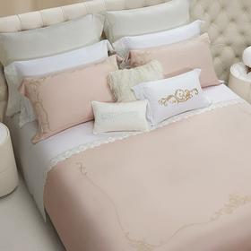 【ROYALCOVER】罗卡芙欧式简约刺绣100S长绒棉全棉床单四件套 瓦伦纳