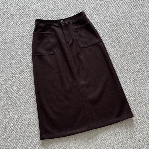 大王羊绒真丝混纺开叉直筒半裙 商品图5