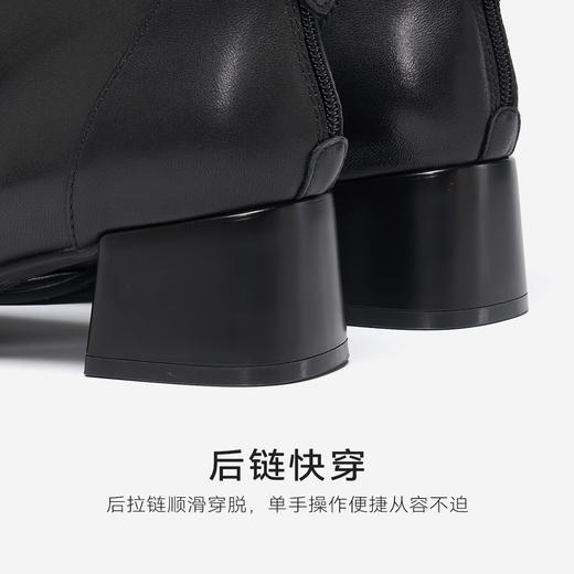 星期六法式优雅金属扣切尔西短靴SSD4116179 商品图8