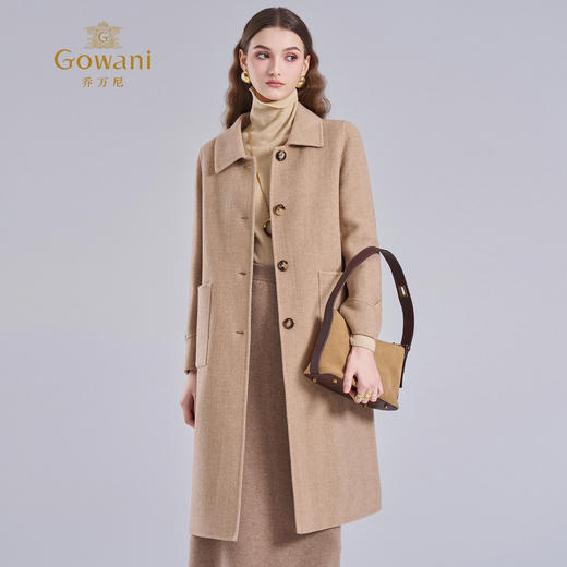 【羊绒】乔万尼羊毛大衣女秋冬高级感新款呢子外套ET4A830 商品图2