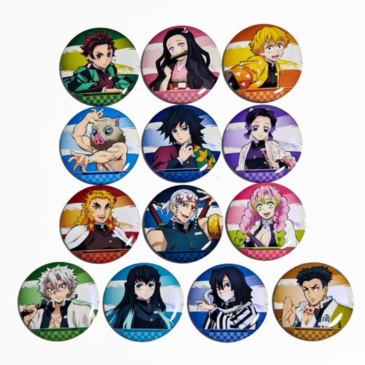 鬼灭之刃 全集中展 限定纪念吧唧 徽章13包/盒 国谷 商品图0