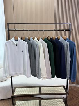 拉夫劳伦 2025春秋新款半拉链立领纯棉平纹针织卫衣(EJ)