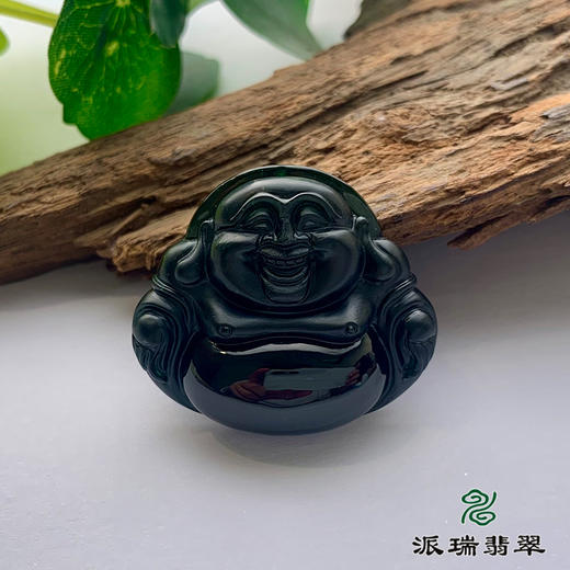 派瑞翡翠 翡翠佛 糯种 墨翠 商品图1