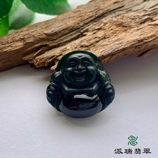 派瑞翡翠 翡翠佛 糯种 墨翠 商品图1