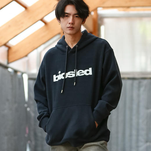 DRONKOO 2025 连帽胸前刺绣大字母细摇粒绒微阔厚卫衣 商品图2