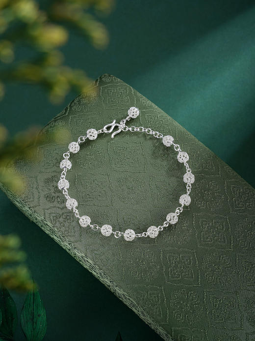 子佩集S990银【白水鉴心】手链【QFSL008】花丝2510 商品图13