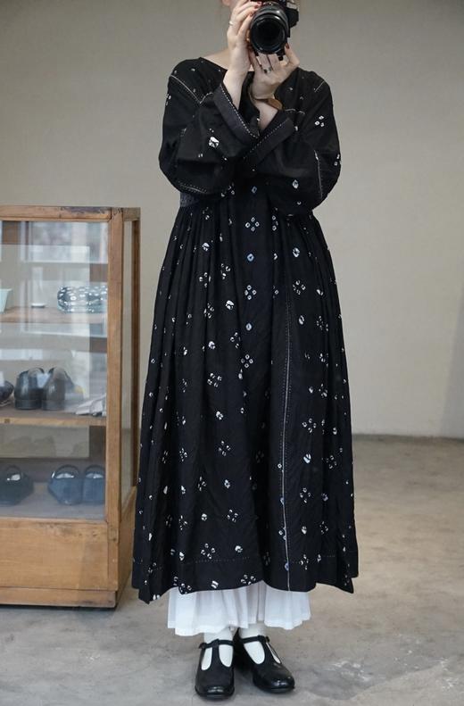 Maku复古刺绣圆领连衣裙 商品图0