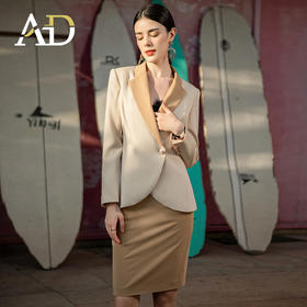 AD职业装气质女神范套装时尚西装外套简约轻熟风套裙主持人正装