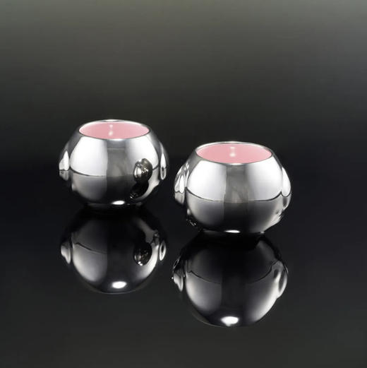 喜行乐/福禄桃圆茶杯一对 银 商品图1