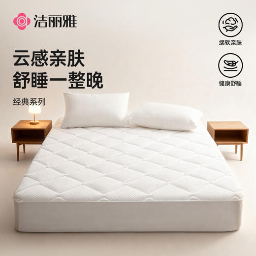 洁丽雅奶皮子夹心床笠防滑保护套加厚秋冬季家用卧室四季通用床罩 商品图0