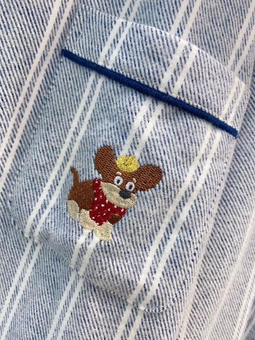 松植屋秋冬男款《奇趣狗》加厚磨毛绒布长袖睡衣套装100%全棉绒布家居服 商品图3