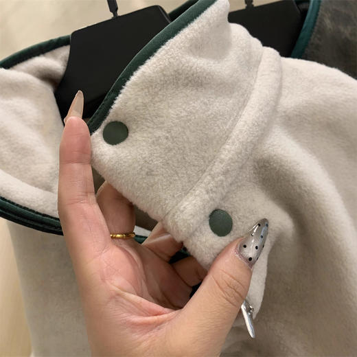 2025户外限订！情侣款加绒加厚抓绒外套！百搭半门襟立领卫衣外套男女款！ 商品图2