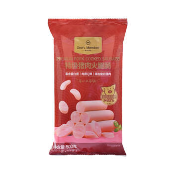 1号会员店（One's Member）特级猪肉火腿肠50g*10支 猪肉添加量80%泡面露营烧烤火车零食香肠 商品图4