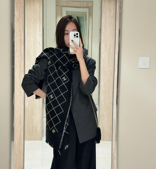 名媛贵妇25A小香双C围巾意大利纱线102905 商品图13