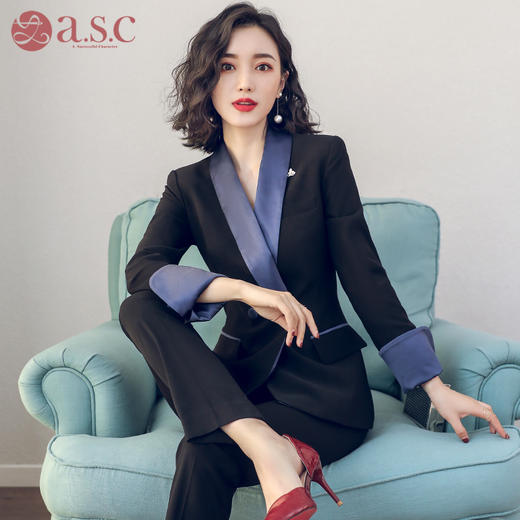 西服新款休闲套装时尚OL正装女装面试工装气质修身职业装女士西装 商品图0