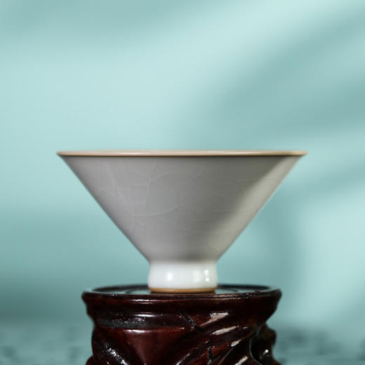 问鼎绪文汝窑新款斗笠杯 商品图5