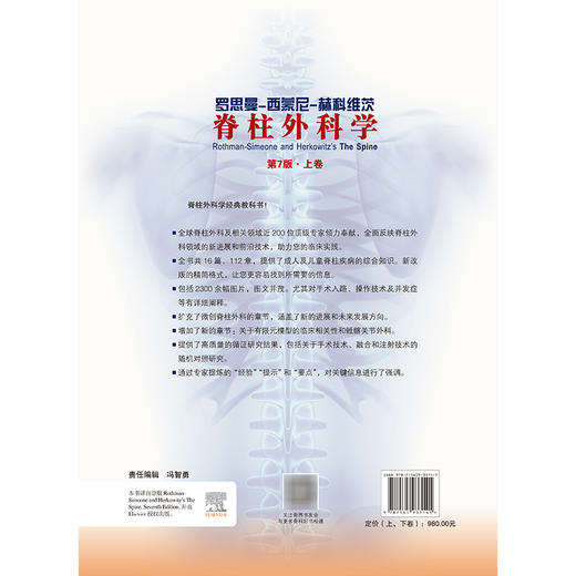 全2册 罗思曼西蒙尼赫科维茨脊柱外科学 第7七版 （上、下卷）党耕町 刘忠军 李危石 张凤山 主译9787565933141北京大学医学出版社 商品图2
