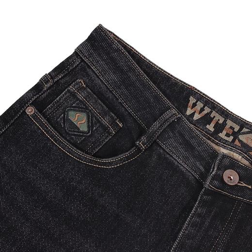 半身缘男裤 秋季棉感简约柔软保暖修身牛仔裤253301U10130137 商品图2