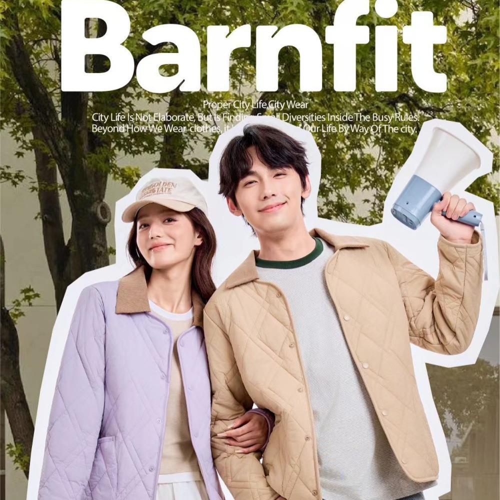 可拆翻领绗缝羊毛长袖外套保暖棉衣，秋冬棉服可拆卸毛领一衣两穿