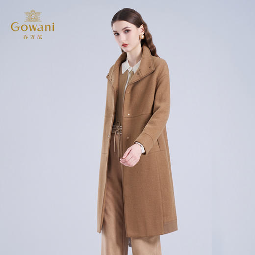 乔万尼羊毛大衣女冬季新款减龄连帽毛呢外套ET4A952 商品图2