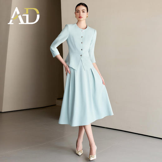 AD高端职业套装裙女2025新款夏季气质女神范高级感西装半身裙套装 商品图4