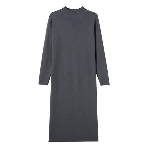 CC半高领针织连衣裙秋冬气质轻奢长款毛衣裙配大衣高级感打底裙内搭 商品图4