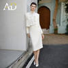 AD白色小香风圆领短外套职业装气质女神范套装高端法式名媛两件套 商品缩略图0