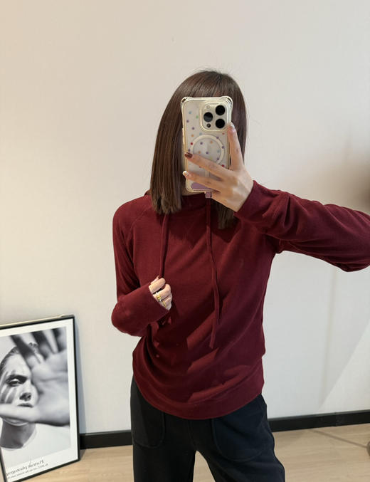 黑钻石山羊绒高领毛衫卫衣帽衫102707 商品图5