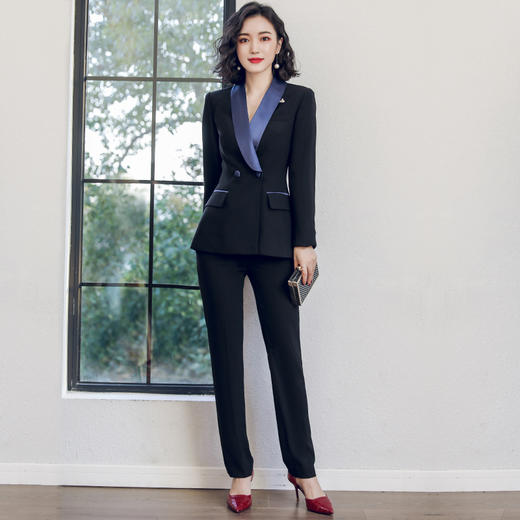 西服新款休闲套装时尚OL正装女装面试工装气质修身职业装女士西装 商品图3